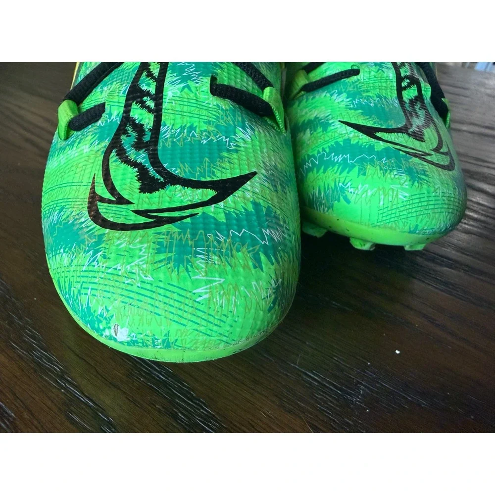 Nike Alpha Menace Pro 3 Football Cleats Mens 8 Green FB8442-303 Good Mid Top